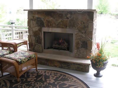 Natura Stone Veneer on Fireplace in Lafayette Co
