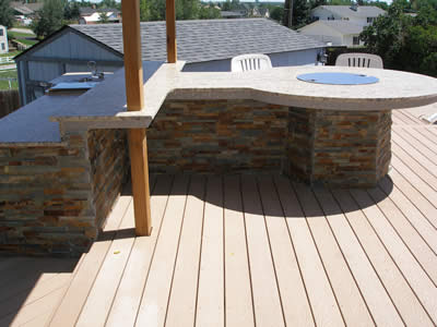 Venner Stone Slate on Outdoor Kitchen In Arvada Co