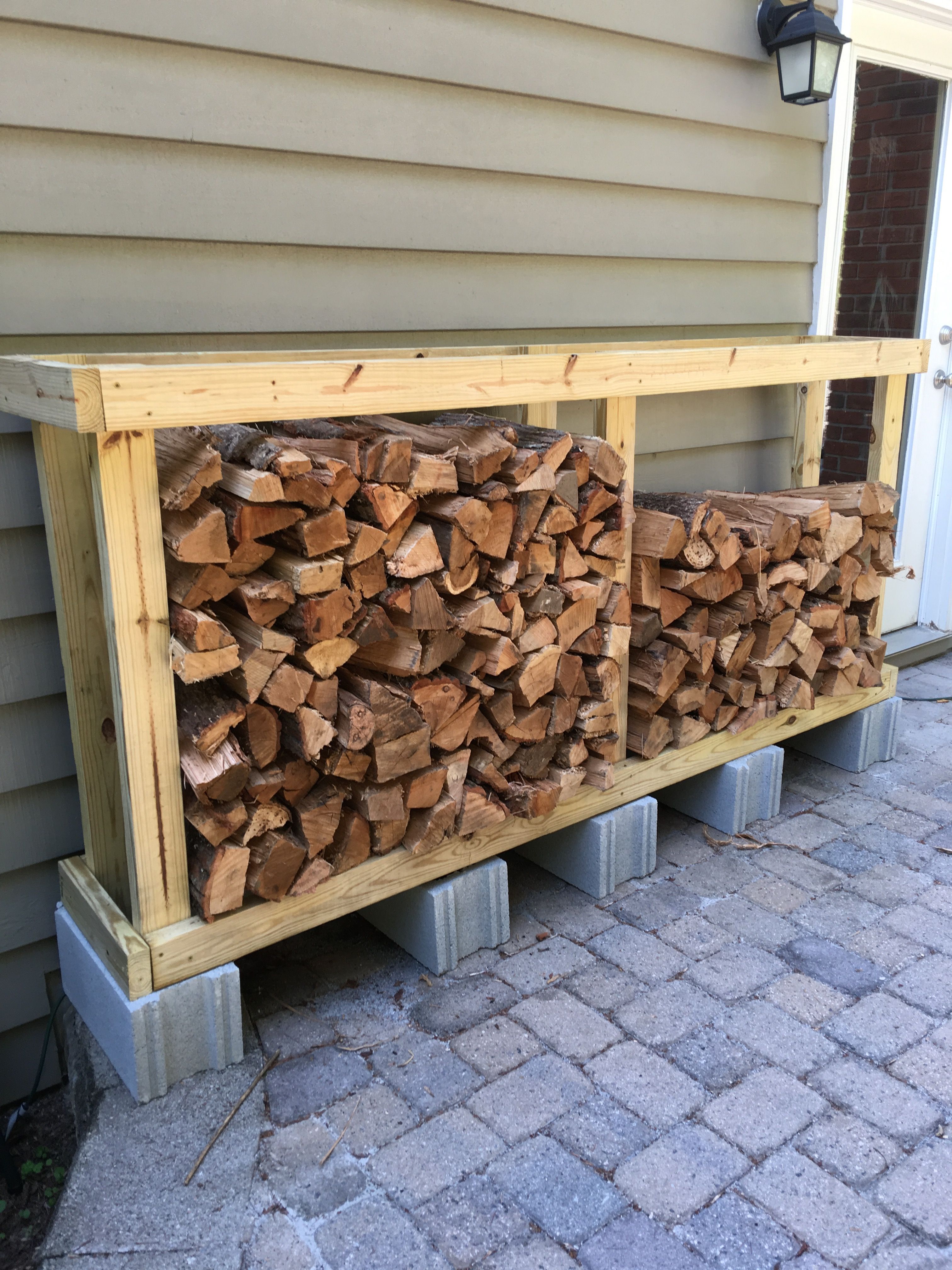 storing firewood logs