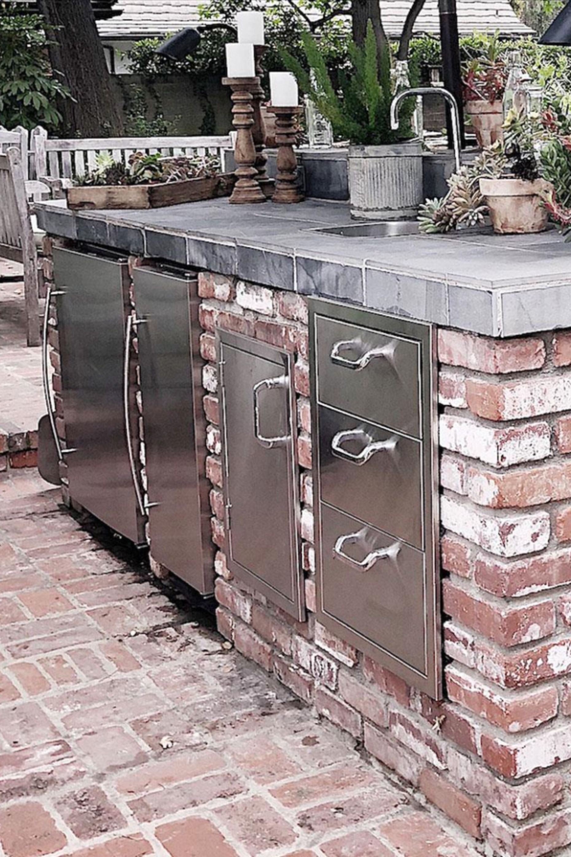 Brick Outdoor Kitchen Island In Superior Co Hi Tech Appliance