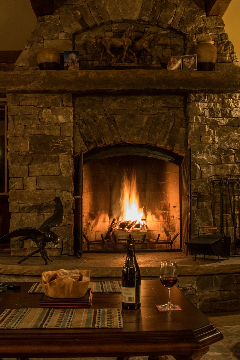 fireplace decorated in Colorado