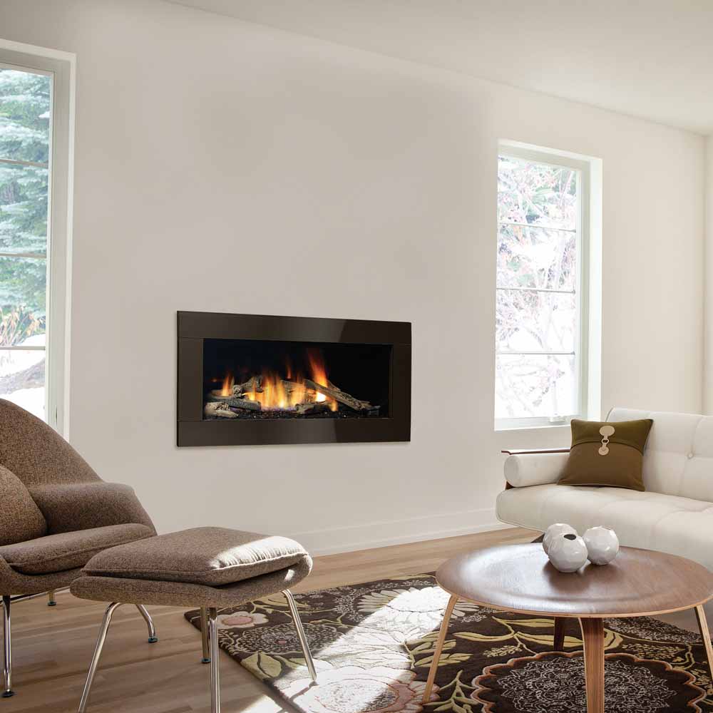 contemporary gas fireplace