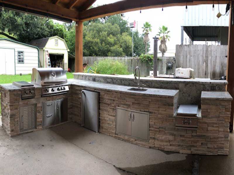 Outdoor Kitchen and Fireplace in Lafayette, Co